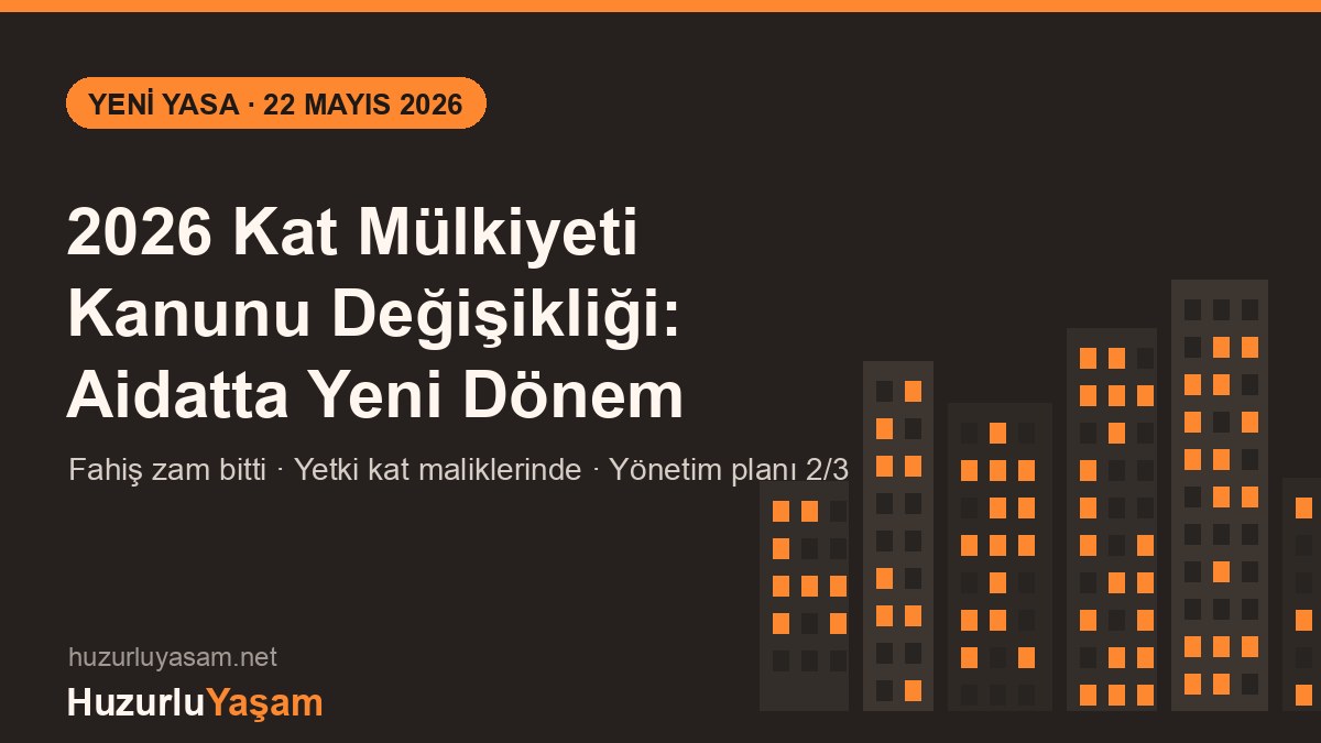 2026 Kat Mülkiyeti Kanunu Değişikliği: Aidatta Yeni Dönem