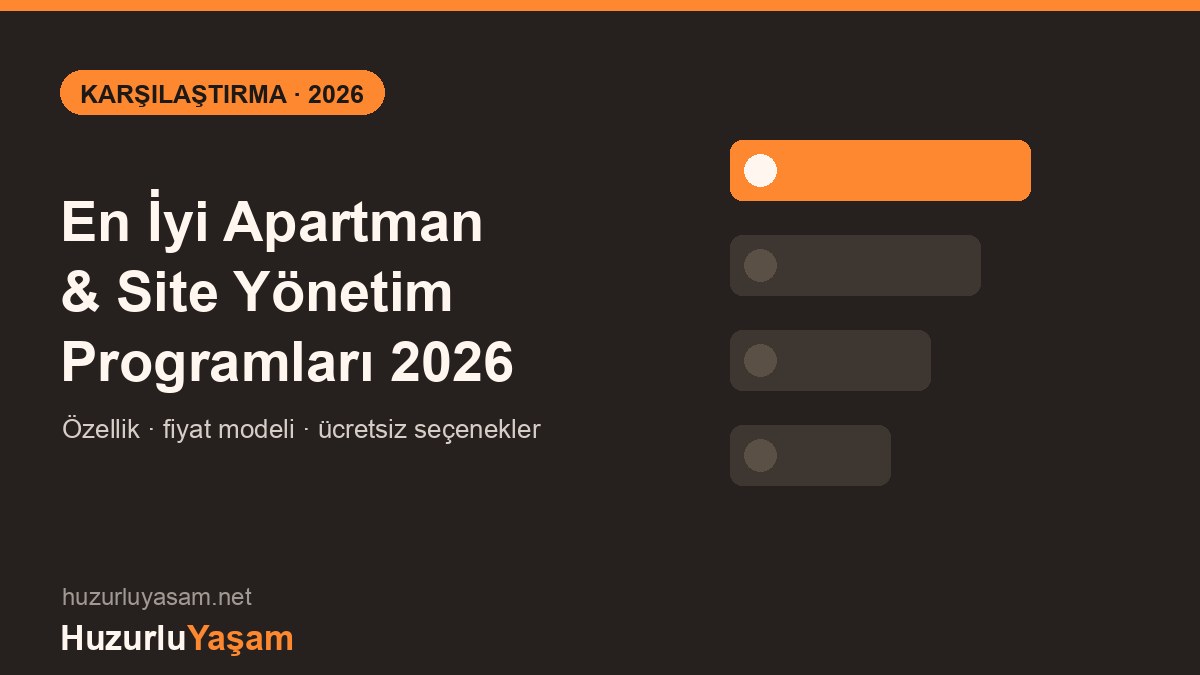 En İyi Apartman ve Site Yönetim Programları (2026)